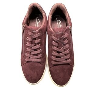 !! SOLD!! Clarks‎ Cloudsteppers Step Allena Zip Suede Sneakers Women's 8